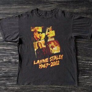 Alice In Chains Layne Staley Black Cotton Unisex T-shirt 73